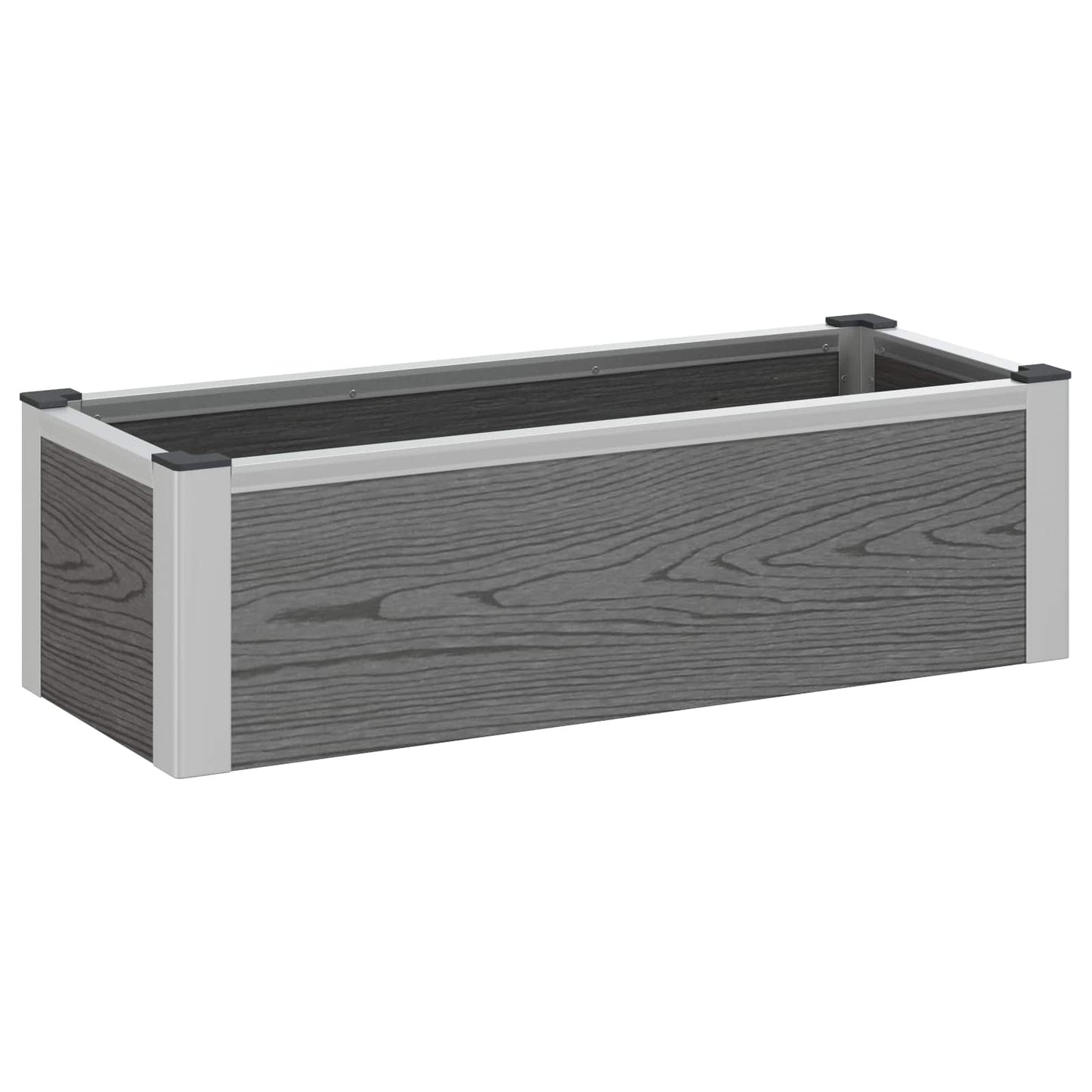 Verhoogde Plantenbak Grijs Wpc En Aluminium