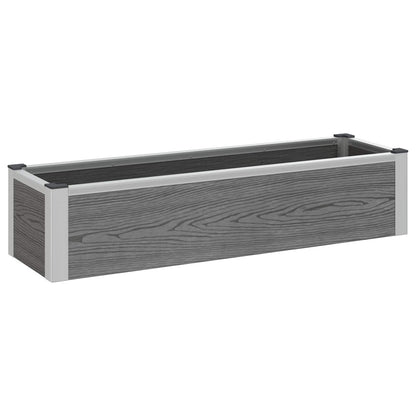Verhoogde Plantenbak Grijs Wpc En Aluminium