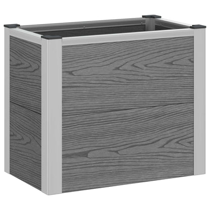 Verhoogde Plantenbak Grijs Wpc En Aluminium