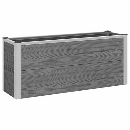 Verhoogde Plantenbak Grijs Wpc En Aluminium