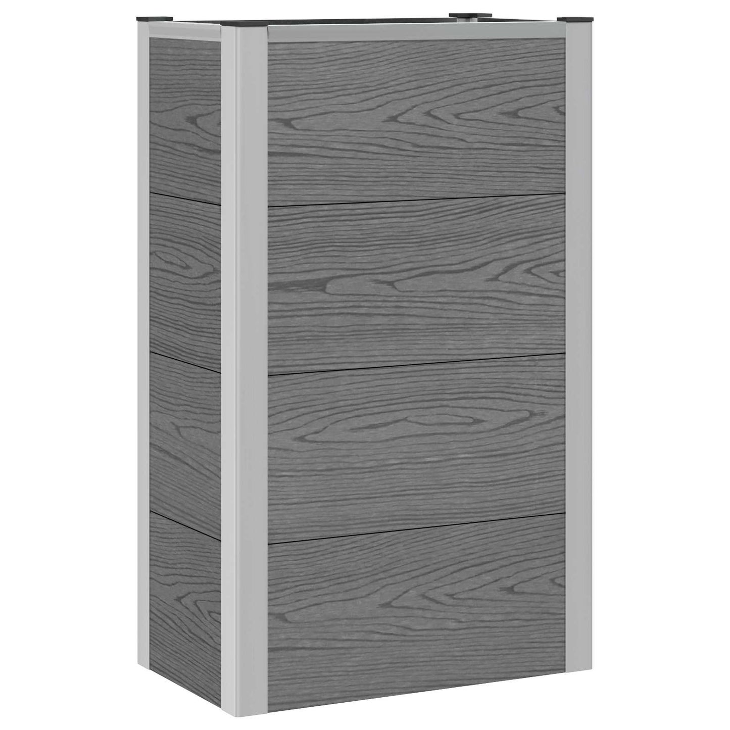 Verhoogde Plantenbak Grijs Wpc En Aluminium