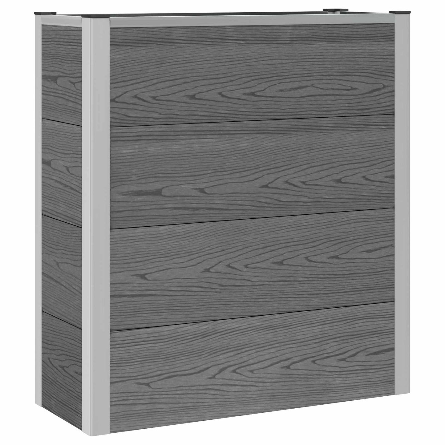 Verhoogde Plantenbak Grijs Wpc En Aluminium