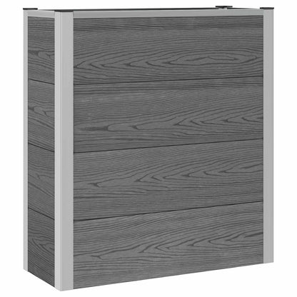 Verhoogde Plantenbak Grijs Wpc En Aluminium