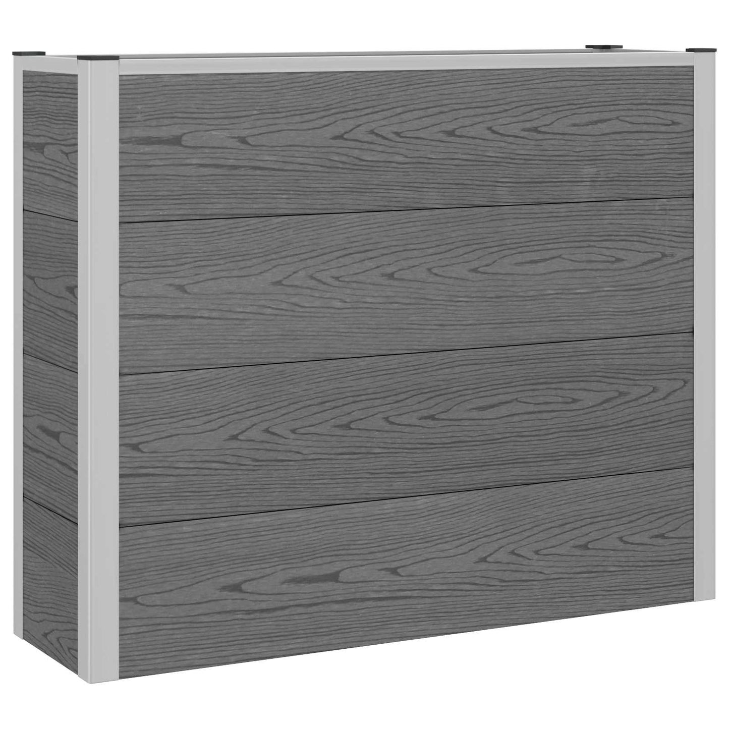 Verhoogde Plantenbak Grijs Wpc En Aluminium