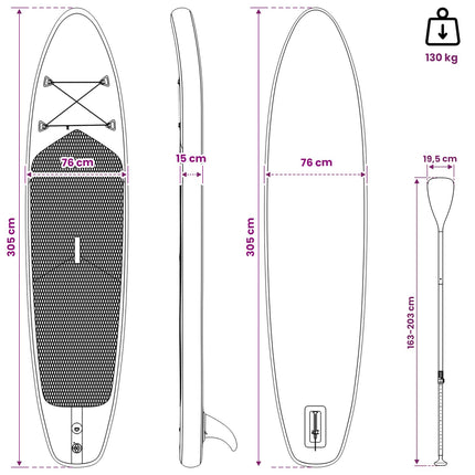 Opblaasbare Stand Up Paddle Board Hydros Voor