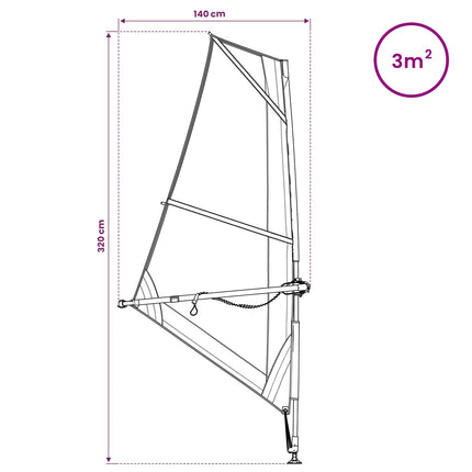 Opblaasbaar Sup Board Met Zeil Hydros 330 X 76 X 15 Cm Voor