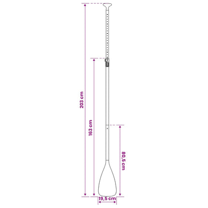 2 In 1 Kajak & Sup Paddle 203 X 19,5 Cm Zwart