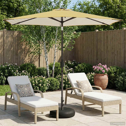 Tuinparasol Met Led-Lampen En Voet 200 X 300 Cm Polyester