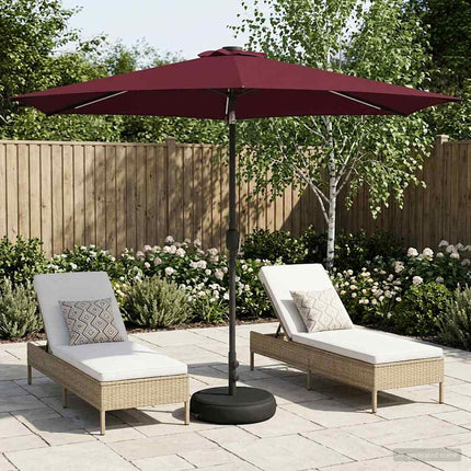 Tuinparasol Met Led-Lampen En Voet 200 X 300 Cm Polyester