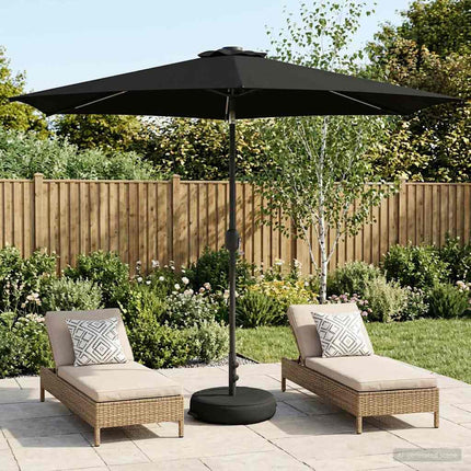 Tuinparasol Met Led-Lampen En Voet 200 X 300 Cm Polyester