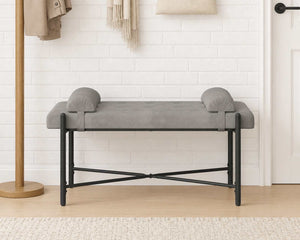 Knop-Gestept Bankje Met Kussens 110 X 40 X 46 Cm