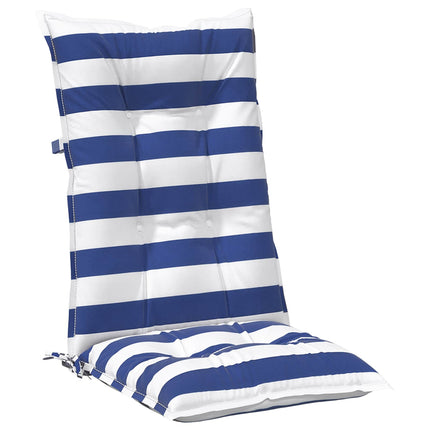 Buiten Kussen 2 Pcs Blauw En Wit 120 X 50 X 7 Cm Stof