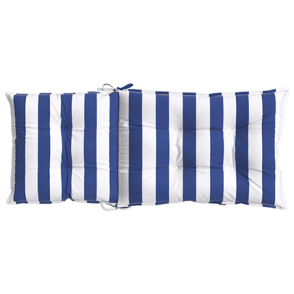 Buiten Kussen 2 Pcs Blauw En Wit 120 X 50 X 7 Cm Stof