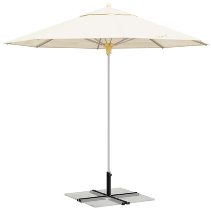 Parasolvoet Voor 25–50 Mm Paal Zwart Gepoedercoat Staal