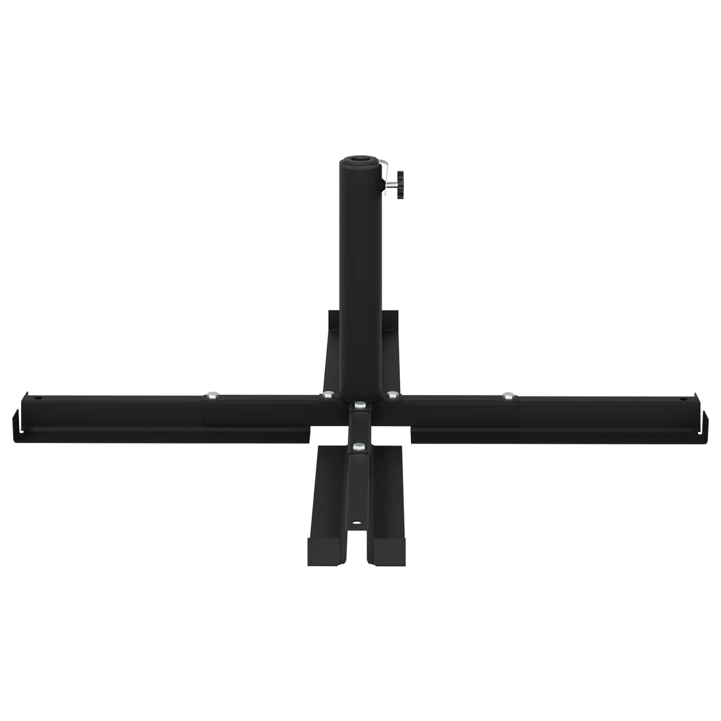 Parasolvoet Voor 25–50 Mm Paal Zwart Gepoedercoat Staal