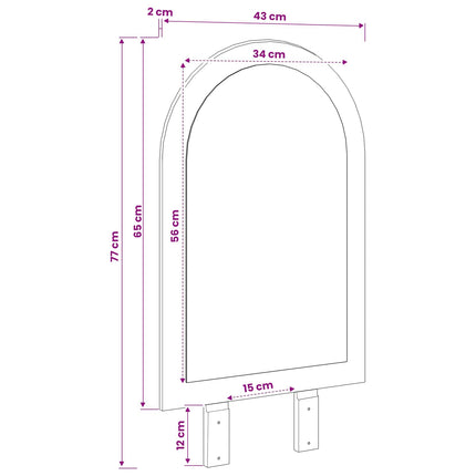 Spiegel Fauske Wit 43 X 3,5 X 77 Cm
