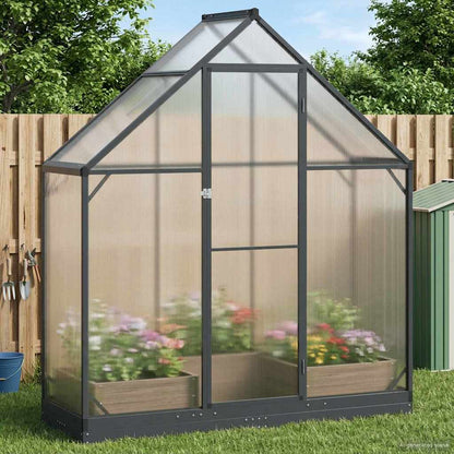 Tuin Serre Met De Deur Antracietkleurig 183,5 X 183,5 X 207 Cm