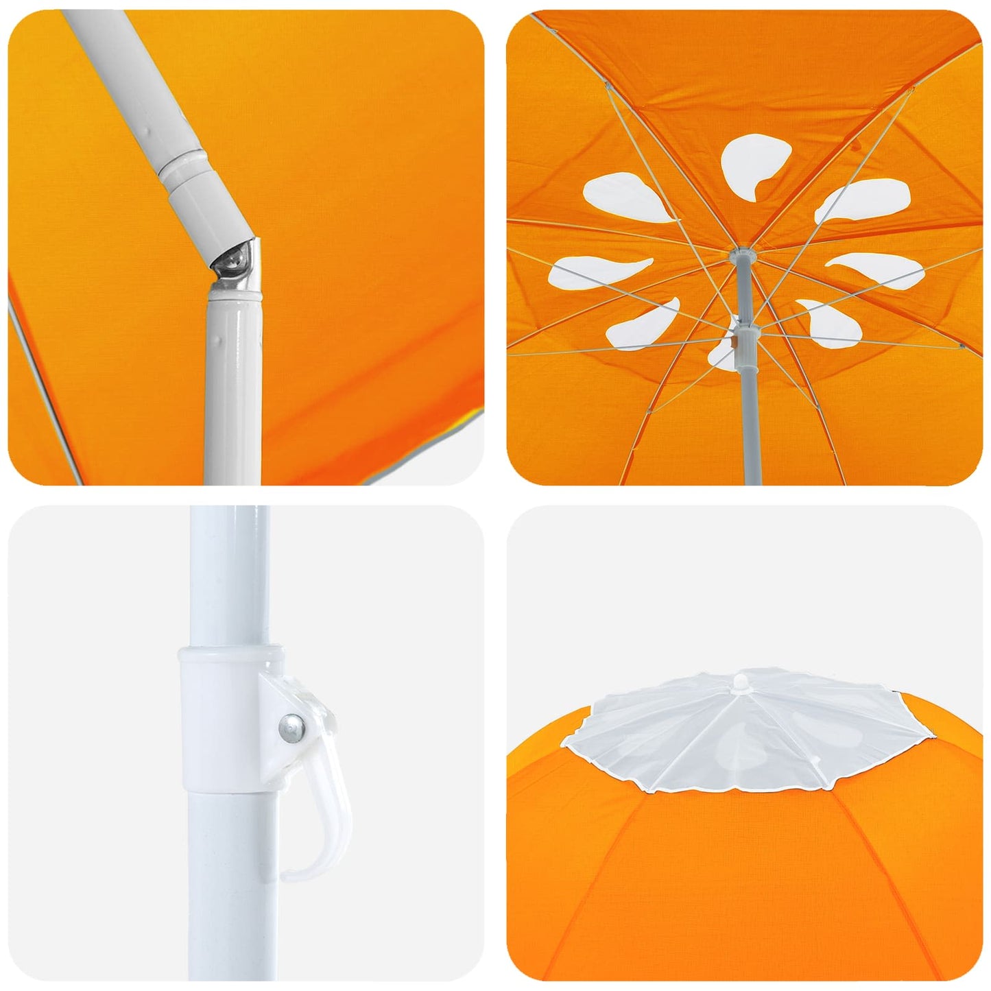 Tuinparasol 207 Cm 170T Polyester Oranje