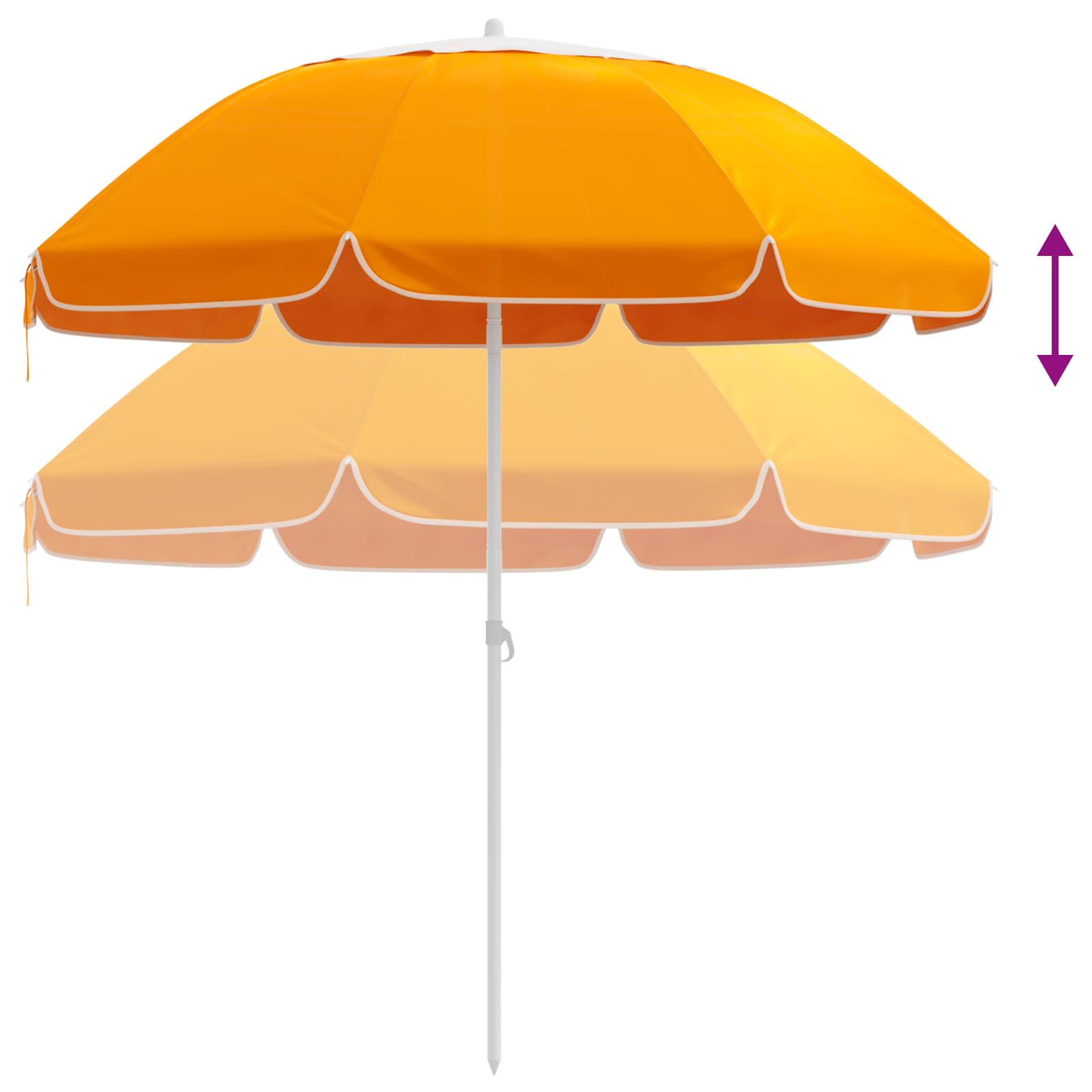 Tuinparasol 207 Cm 170T Polyester Oranje