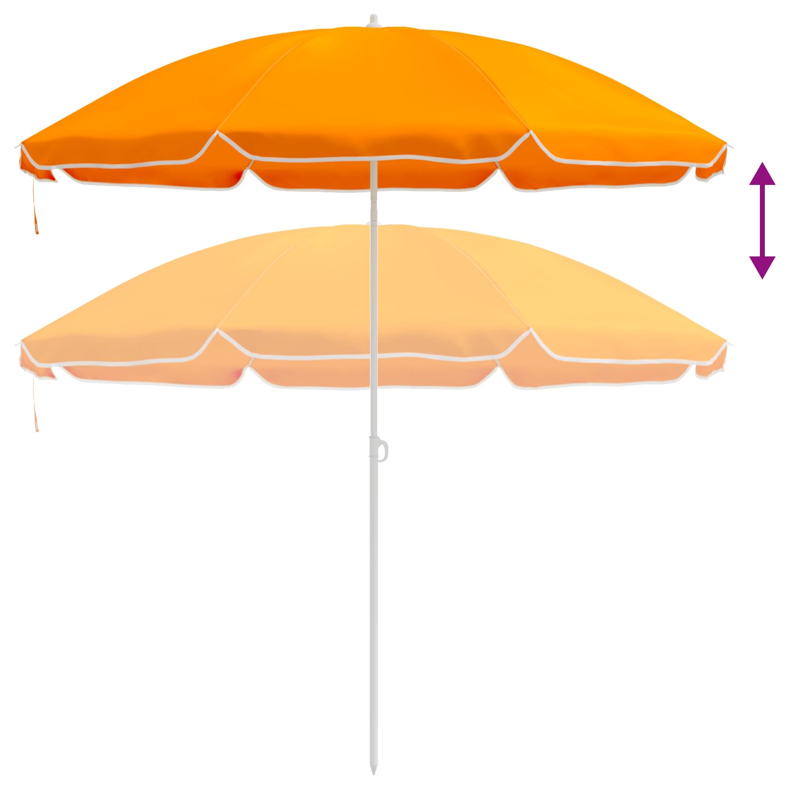 Tuinparasol 207 Cm 170T Polyester Oranje