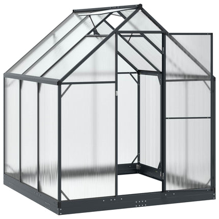 Tuin Serre Met De Deur Antracietkleurig 183,5 X 183,5 X 207 Cm