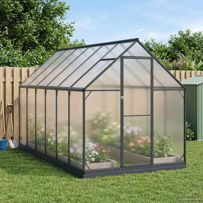 Tuin Serre Met De Deur Antracietkleurig 183,5 X 183,5 X 207 Cm