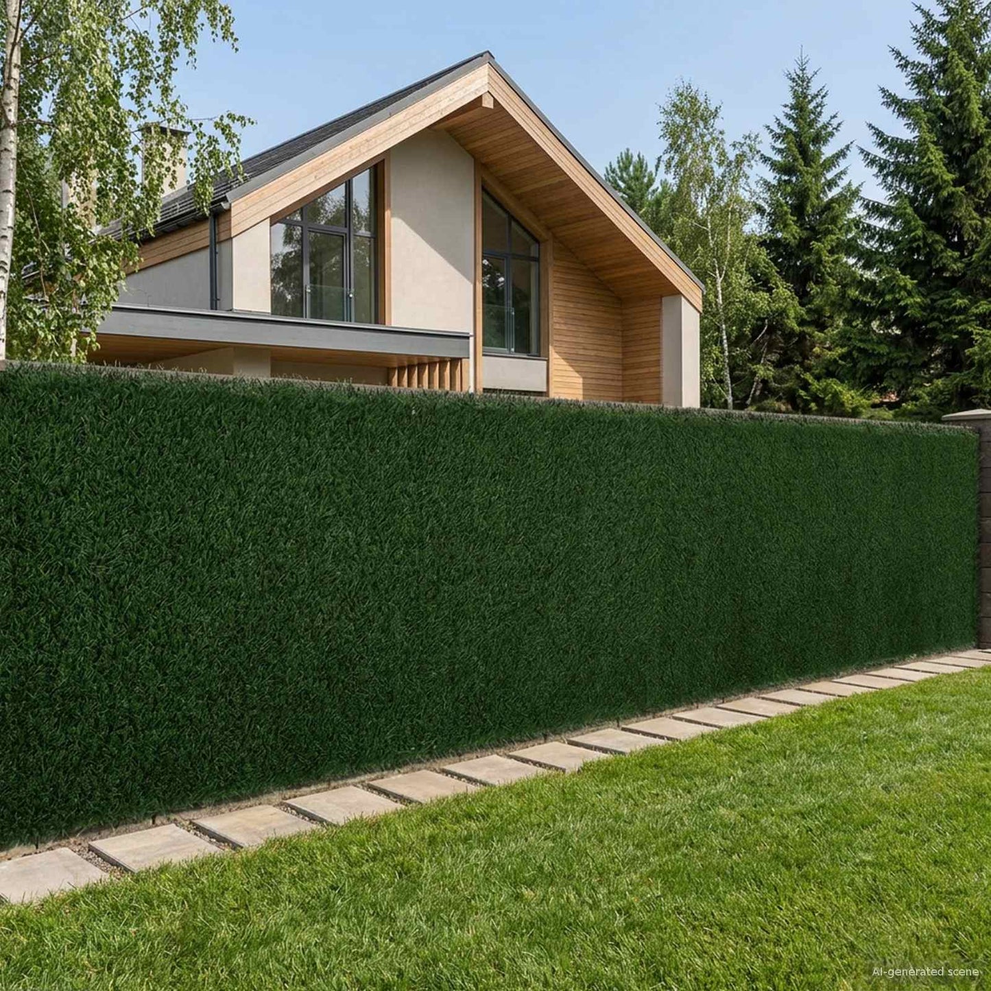 Kunsthaag Donkergroen 1 X 3 M Pvc En Staal