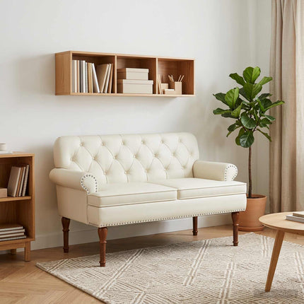 Loungebank Met Knopencomfort 120 X 65 X 77 Cm Kunstleer