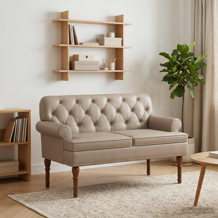 Loungebank Met Knopencomfort 120 X 65 X 77 Cm Kunstleer