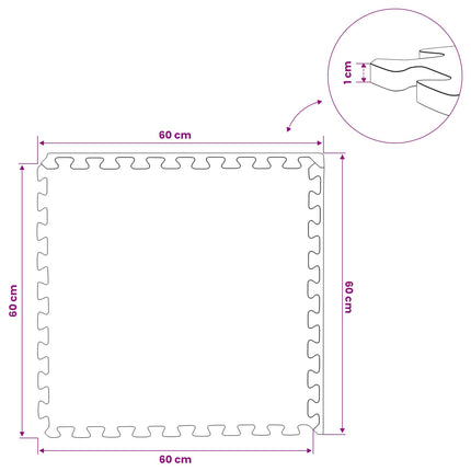 Vloermatten 50 Pcs 18 M² Eva Schuim