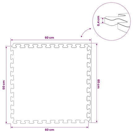 Vloermatten 40 Pcs 14,4 M² Eva Schuim