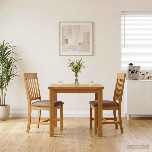 Eetkamerstoel 2 Pcs Massief Eikenhout 45 X 59 X 92 Cm