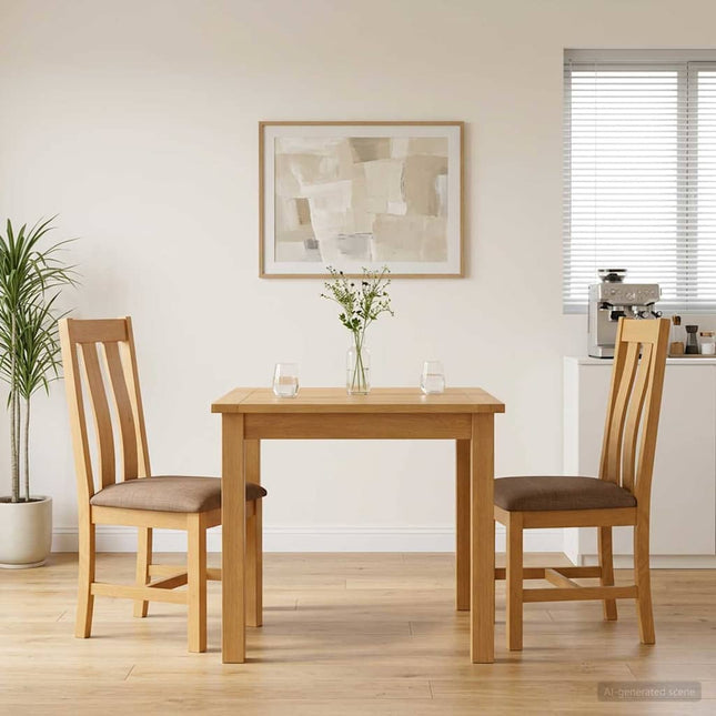 Eetkamerstoel 2 Pcs Massief Eikenhout 45 X 54 X 100 Cm