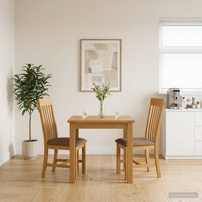 Eetkamerstoel 2 Pcs Massief Eikenhout 45 X 59,5 X 100 Cm
