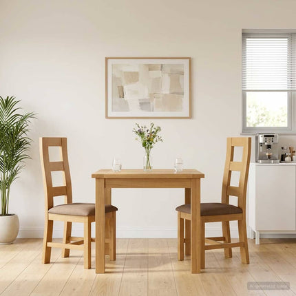 Eetkamerstoel 2 St Massief Eikenhout 45 X 51 X 105 Cm