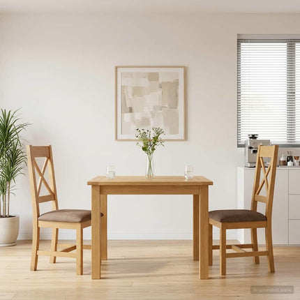 Eetkamerstoel 2 St Massief Eikenhout 45 X 54 X 105 Cm