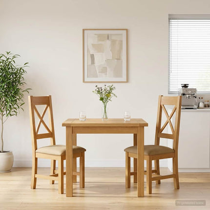 Eetkamerstoel 2 St Massief Eikenhout 45 X 54 X 105 Cm