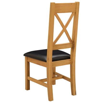 Eetkamerstoel 2 St Massief Eikenhout 45 X 54 X 105 Cm