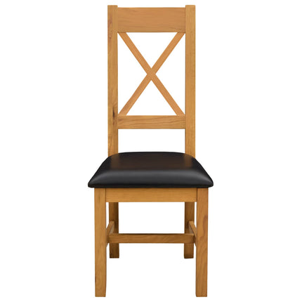 Eetkamerstoel 2 St Massief Eikenhout 45 X 54 X 105 Cm