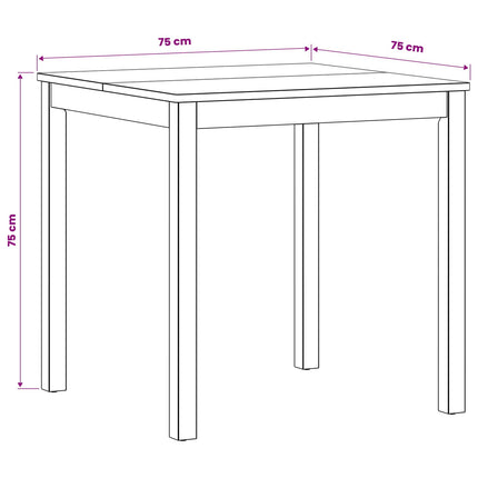 Eettafel Massief Eikenhout Naturel Vierkant