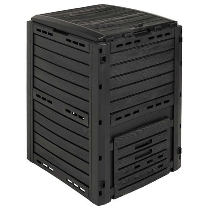 Tuincomposter Zwart 59,5 X 60 X 81,5 Cm 280 L 100% Pp