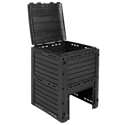 Tuincomposter Zwart 59,5 X 60 X 81,5 Cm 280 L 100% Pp