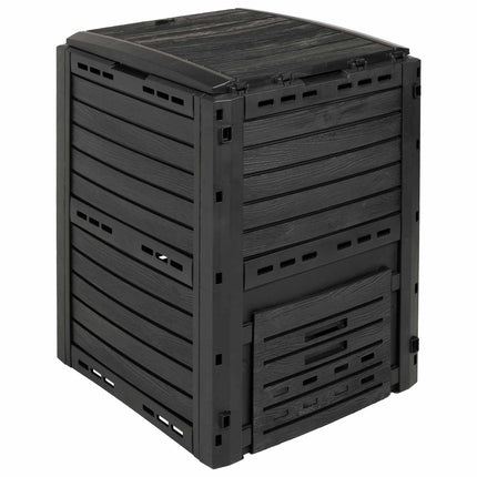 Tuincomposter Zwart 59,5 X 60 X 81,5 Cm 280 L 100% Pp
