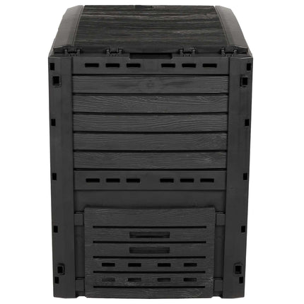 Tuincomposter Zwart 59,5 X 60 X 81,5 Cm 280 L 100% Pp