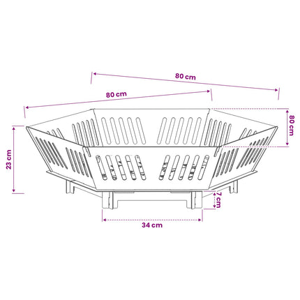 Vuurkorf Roestkleurig