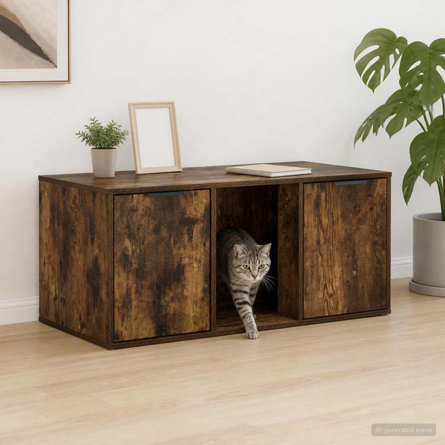 Kattenkrat Meubel Bewerkt Hout