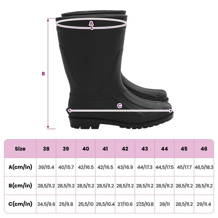 Regenlaarzen Pvc Maat 38 Zwart