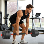 40 kg / Zwart en rood / 2 in 1 verstelbare halter en barbell set