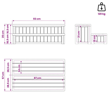 Hottub-Opstap Met Opbergruimte 2-Traps Pp
