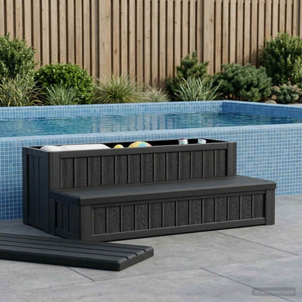 Hottub-Opstap Met Opbergruimte 2-Traps Pp